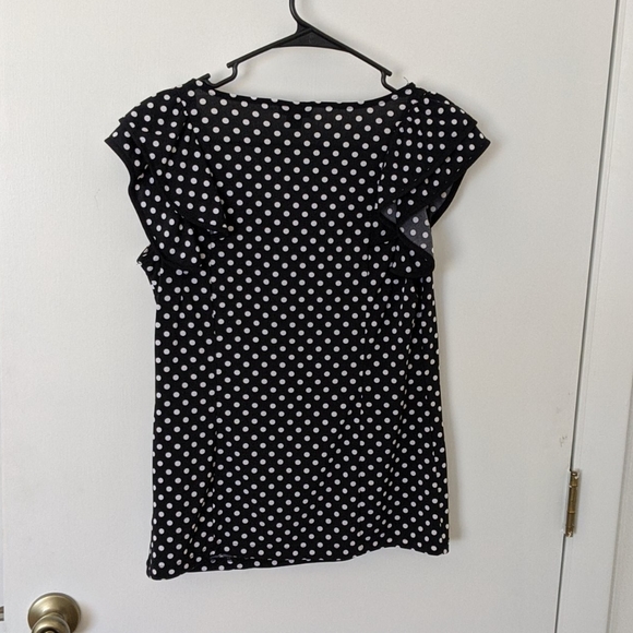 East 5th black and white polka dot blouse - Picture 3 of 3